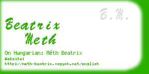 beatrix meth business card